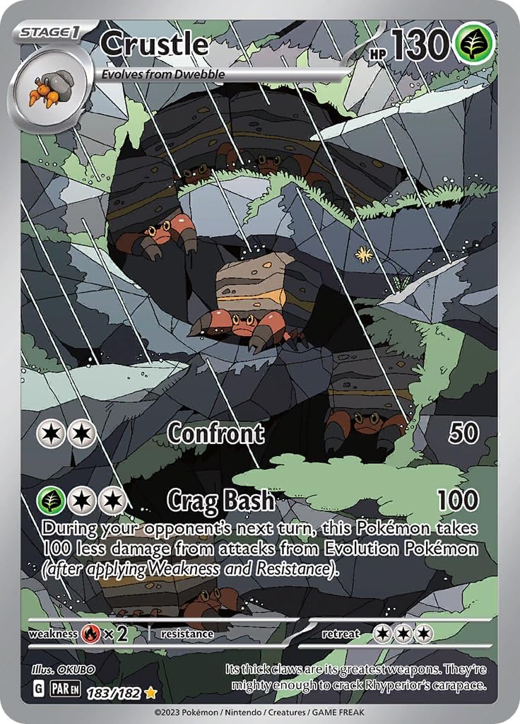 Pokemon - Crustle 183/182 - Paradox Rift - Illustration Rare - Holo - Single Card