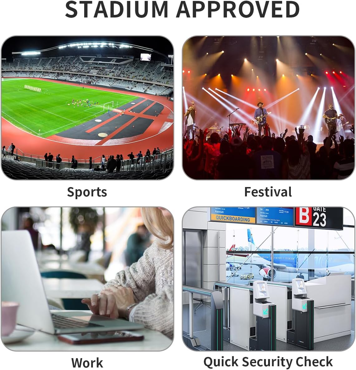 Cusangel Clear Backpack Stadium Approved 12×6×12,TPU Transparent Backpacks Plastic See Through Bag, Clear Bag for Concert Sport Event Work School Festival - Image 7