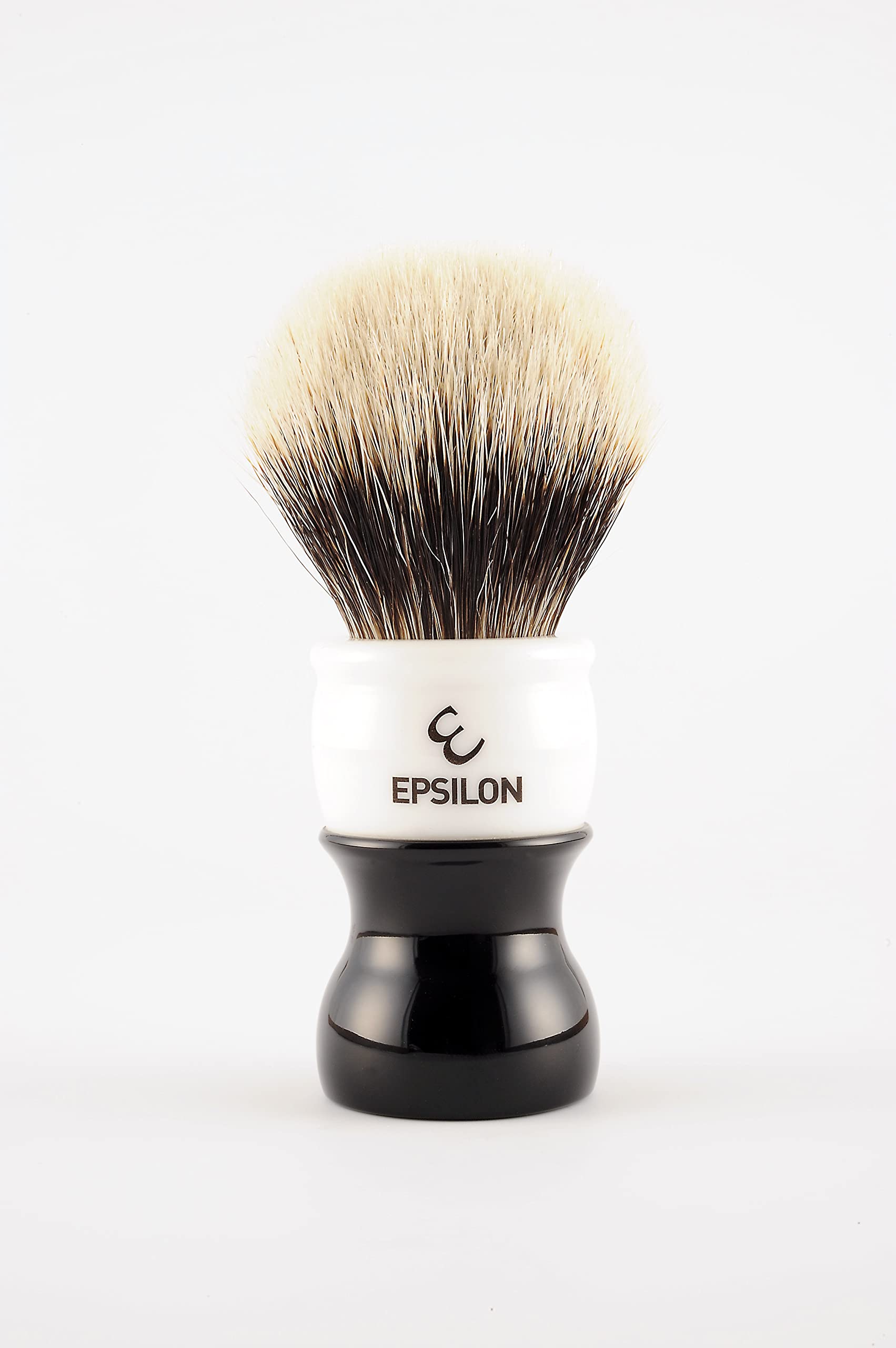 Epsilon Pennello da Barba a Due Bande Bianco e Nero 52/26 mm, Standard, Único