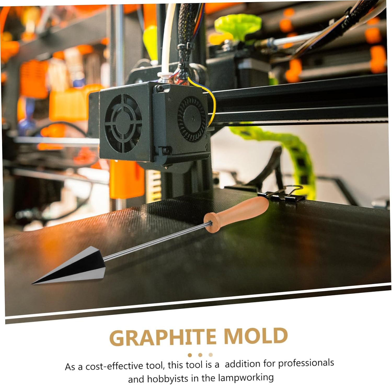 VILLCASE Graphite Shaper Lampwork Mold Hole Expander for Glass Shaping Casting Tool Precise and Stable Graphite Hole Enlarger for Lampworking Efficient Mold