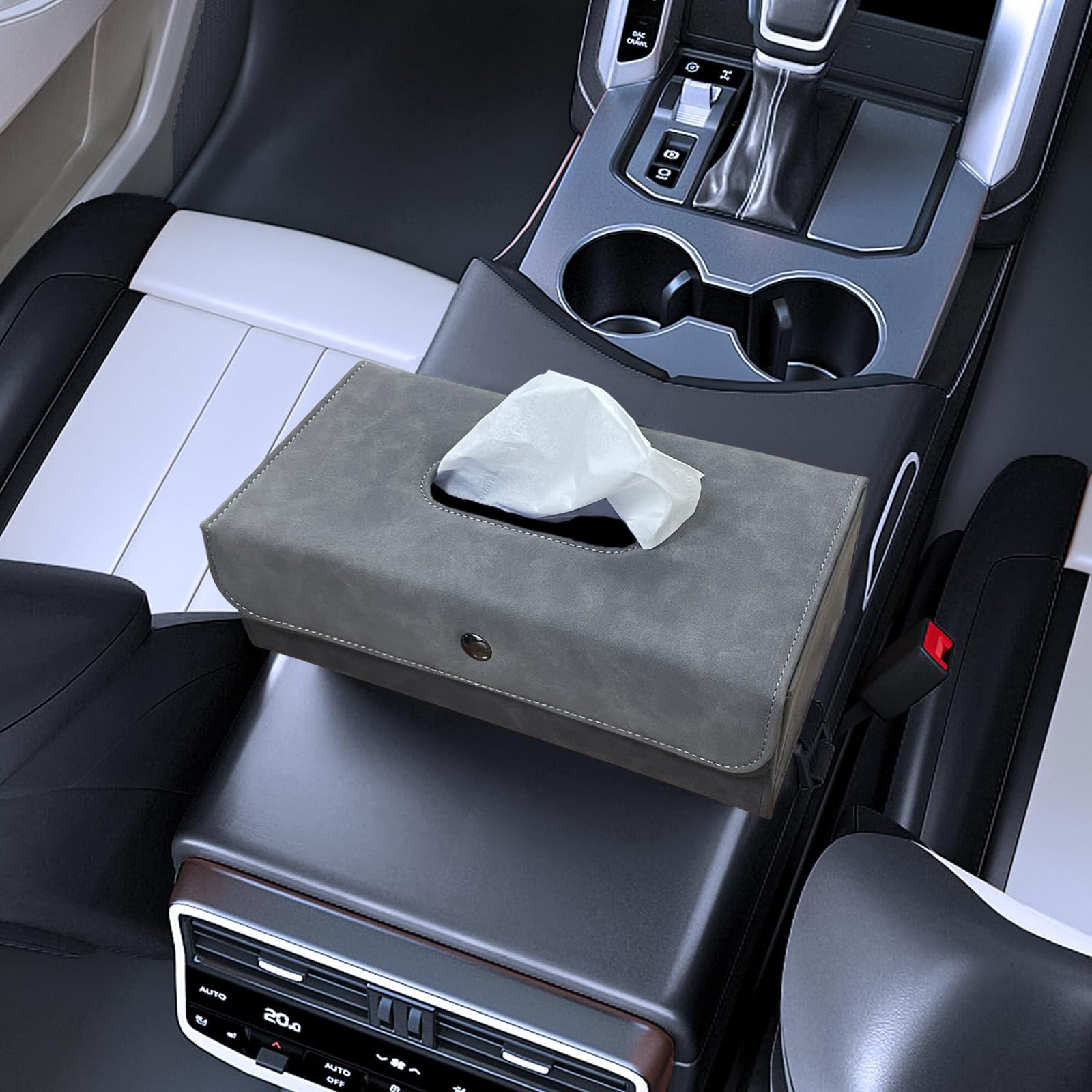Fredysu Soporte Para Visera De Coche, Dispensador De Pañuelos De Papel Para Colgar En La Parte Trasera Del Asiento Del Coche Y La Puerta Lateral Del Vehículo, Funda De Papel Multiuso Para