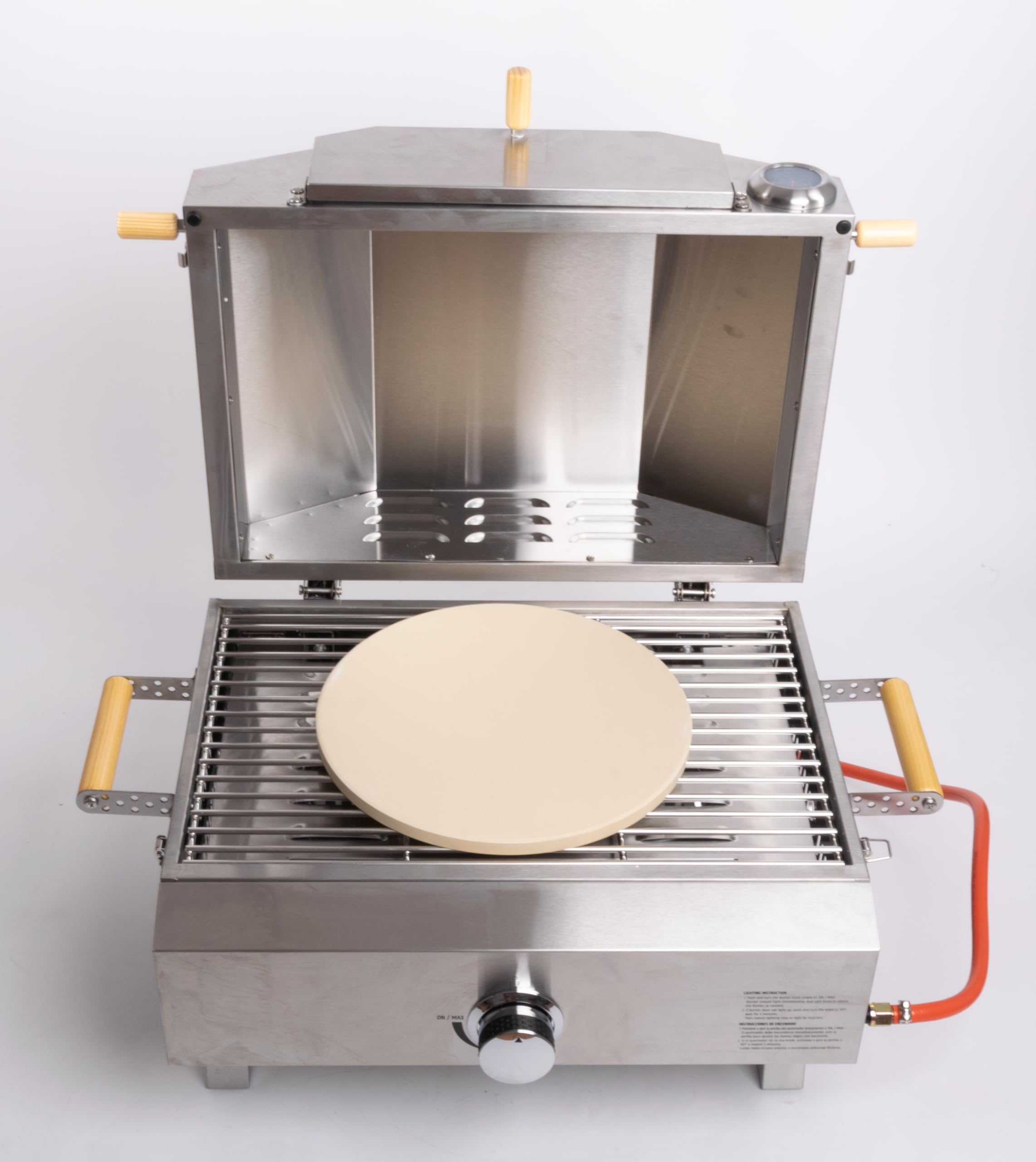 Forno Griglia per Barbecue a Gas 2 in 1, Forno per Pizza in Acciaio Inossidabile