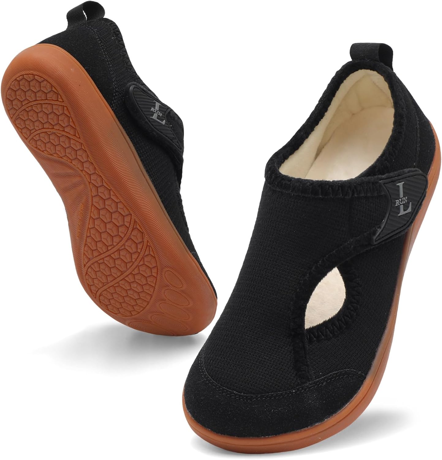 L-RUN Womens Slippers Wide Toe Box Barefoot Diabetic Shoes Women Ladies Winter House Shoes for Indoor and Outdoor - Image 7