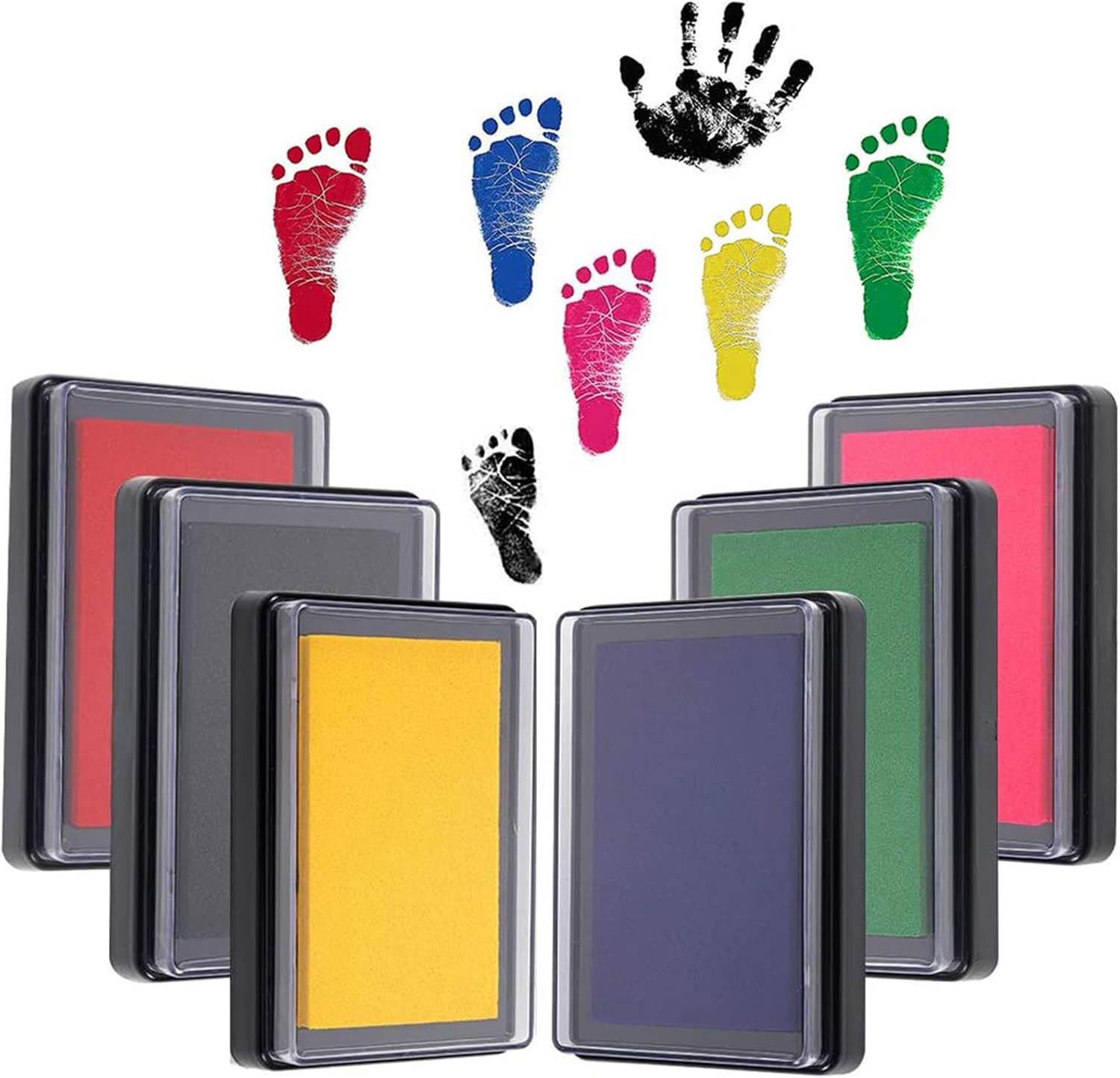 Rehomy 6 Colors Ink Pads for Baby Footprint Handprint Paw