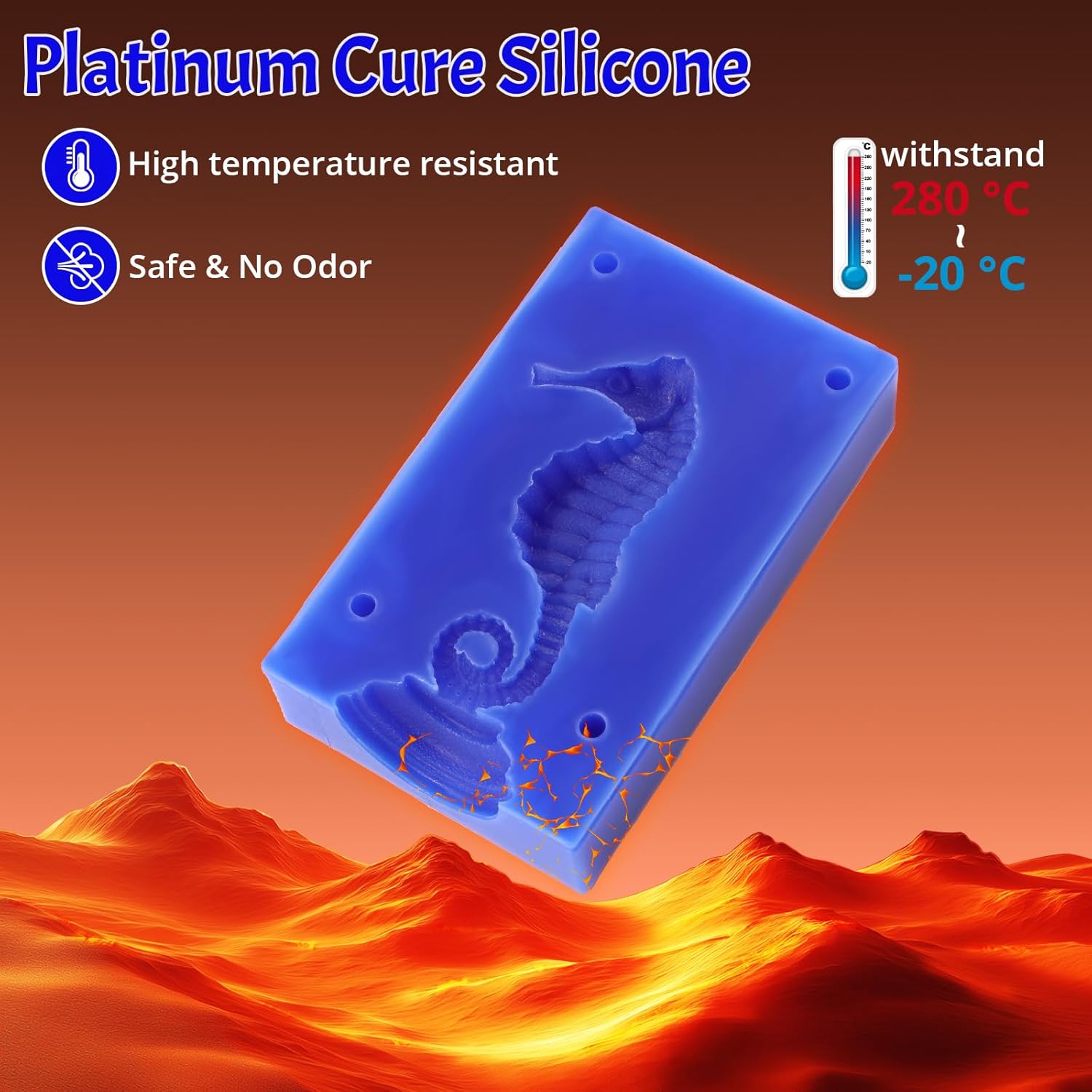 LET'S RESIN Silicone Molds Making Kit 30A, Blue Silicon for Making 2 Part Molds, Liquid Silicone Rubber Mixing Ratio 1:1 - Ideal for Resin Molds, 3D Molds DIY Making (20.8oz)
