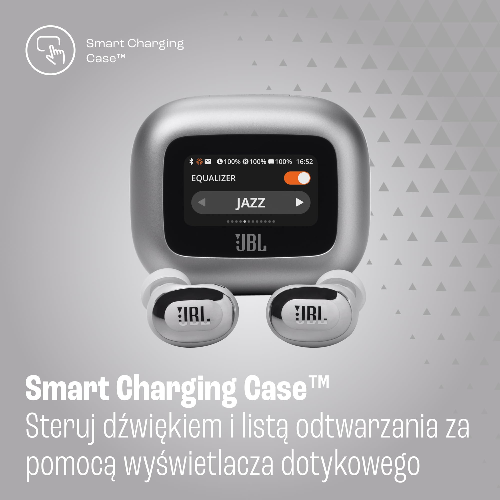 JBL Live Buds 3, Słuchawki Bezprzewodowe Douszne, Srebrne | Bluetooth, 40 h Pracy na Baterii, ANC i Dźwiękiem o Wysokiej Rozdzielczości, Wodoodporne IP55,