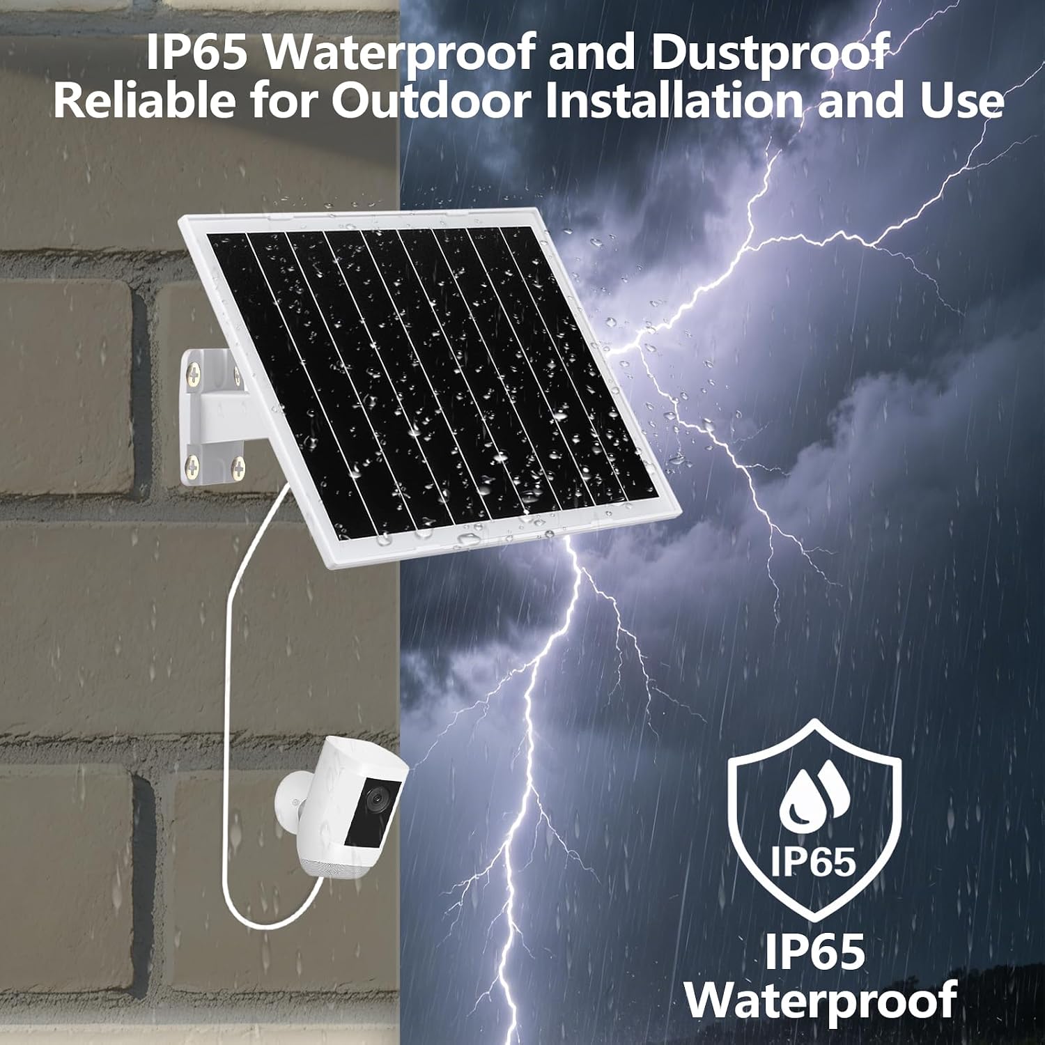 8W Solar Panel for Ring/Eufy/Wyze Rechargeable Security Cameras image 4