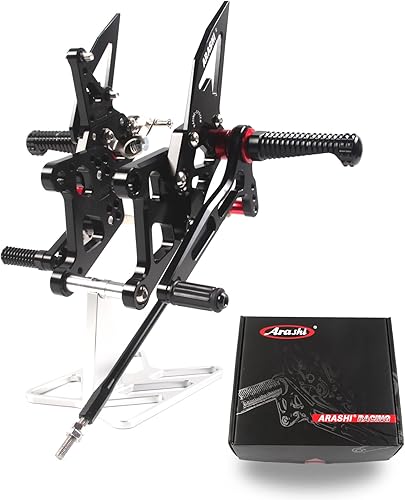 Miniatura 29 de Arashi (Versión 2.0) Estribos traseros ajustables para Honda CBR1000RR 2004-2007 / CBR600RR 2003-2005 2006 Accesorios para motocicleta Piezas