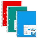 Mead Spiral Notebook, 3 Subject, Wide Ruled Paper, 7-1/2" x 10-1/2", 120 Sheets, Color Will Vary (930206-25) – view 2