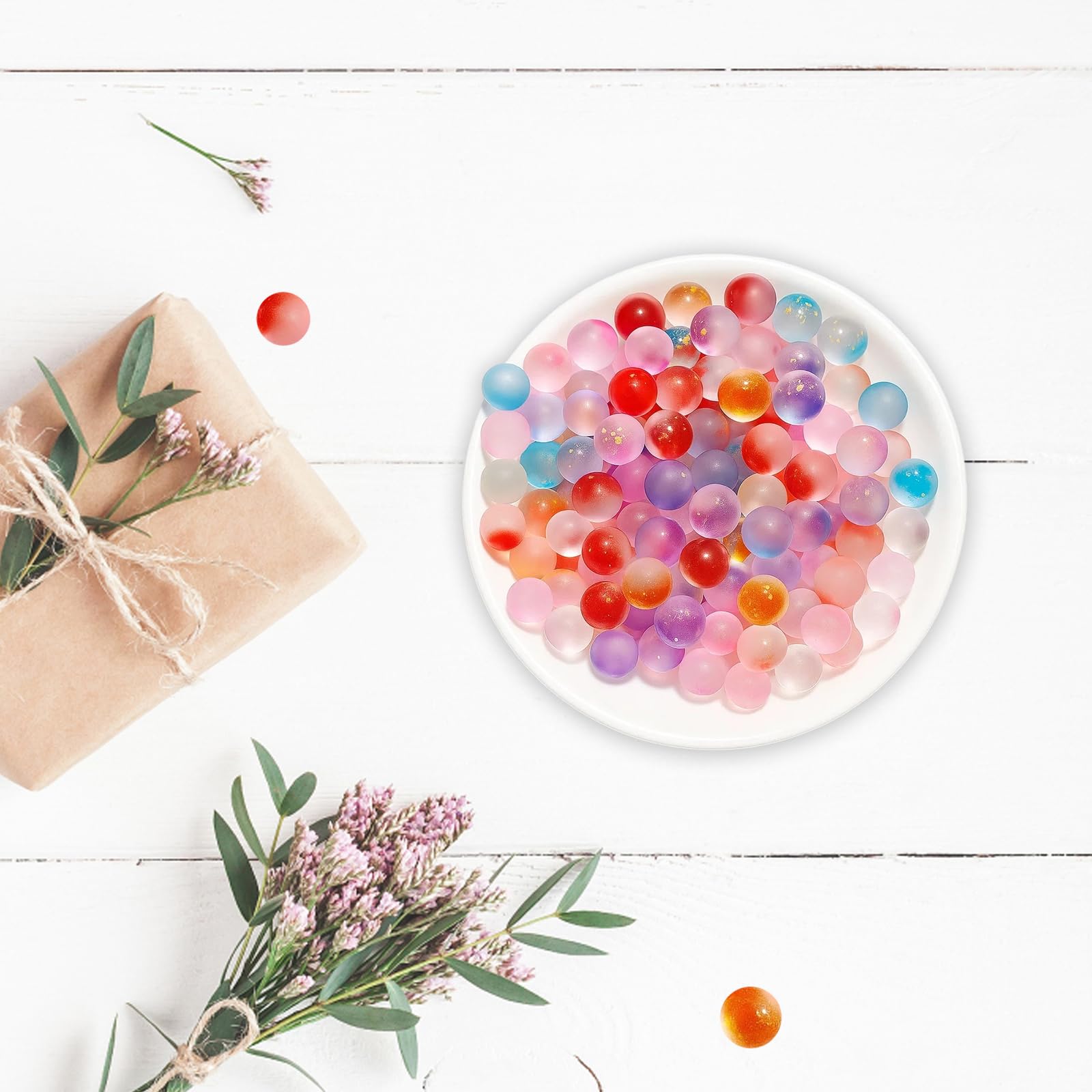 Produktbild von Packung Mit 50/100/200 Farbigen Und Kristallklaren Murmeln – Glasmurmeln, Murmelbahnen Und Schaltungen, Traditionelles Spiel, Spielzeug – Jungen, Mädchen, Kinder – Zufällige Farben (50 Mit Etui