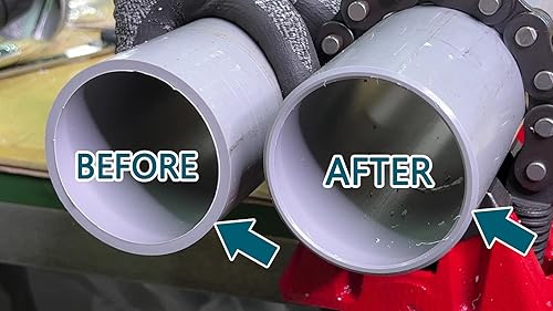 Miniatura 5 de ORXPLUS TOOLS 2 en 1 Escariador interior exterior, herramienta de chaflán de tubería y tubería para diámetro exterior de 1-1/8" a 3-1/4" ID 1-1/16"