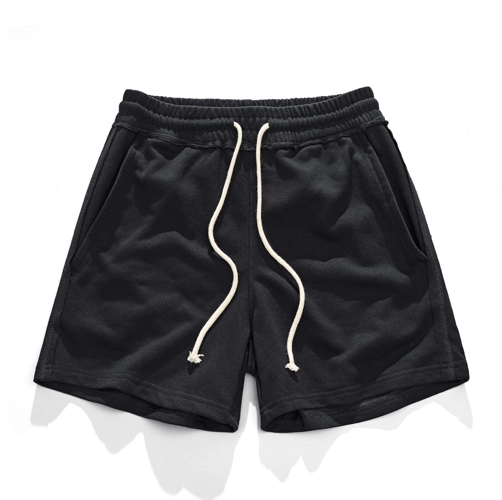 AIMPACT Mens Athletic Gym Shorts 5/5.5 Inch Cotton Casual Shorts Elastic Waist Joggers Sports Sweat Shorts with Pockets