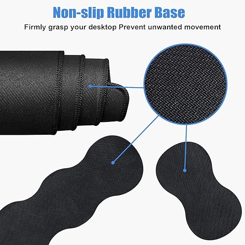 Miniatura 5 de Juego de reposamuñecas ergonómico para teclado y alfombrilla para mouse, alfombrilla de mouse grande XXL para juegos de 31.5 x 11.8 pulgadas, espuma