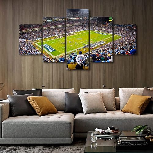 Vista 404 de Cuadros de estadios deportivos de fútbol americano de Minnesota, cuadros de vikingos, 5 paneles, lienzo para pared, arte de pared del estadio