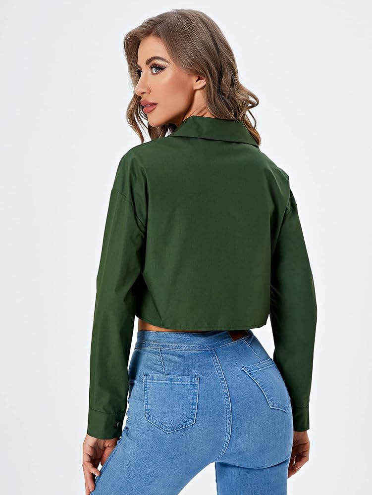 トップス Biby CYNTHIA CROPPED BLOUSE Short Sleeve Button Front Cropped Blouse In Ivory Navy Easy Stripe