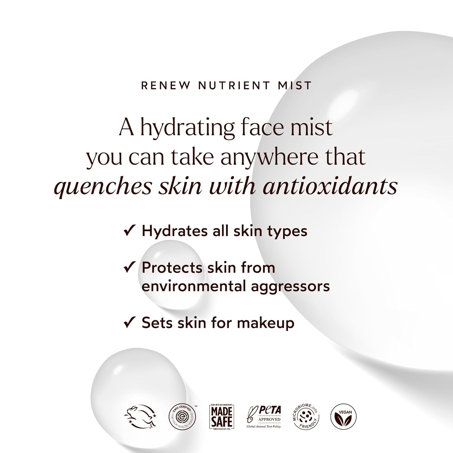 True Botanicals Renew Nutrient Mist | Deeply Hydrates & Refreshes On the Go |Dermatologist Tested, Non-Toxic, Hypoallergenic, Vegan, MADESAFE Certfied | (1.7 oz | 50 ml) - Image 3