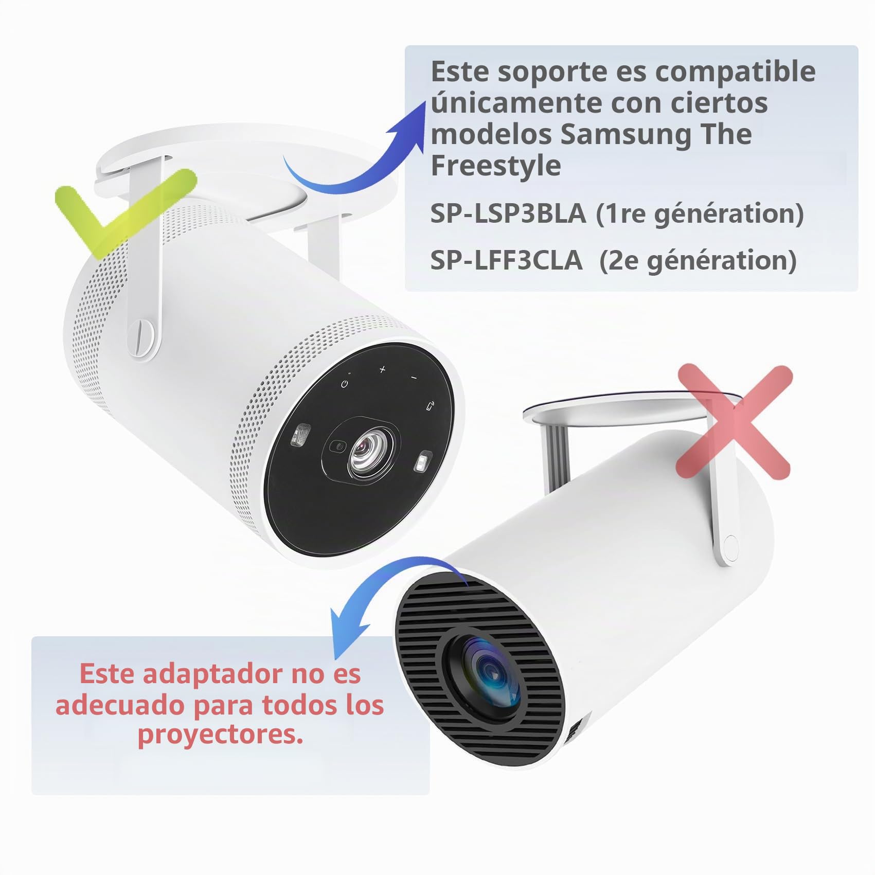 freestyle - Soporte de pared para Samsung Freestyle proyector, accesorios