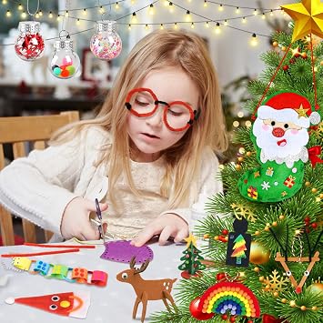 iZoeL Craft Advent Calendar Girls Kids 2025 Art Craft Advent Calendar DIY Gifts - Christmas Countdown Decorations 24 Ornaments Decor - Inclu Instruction Manual