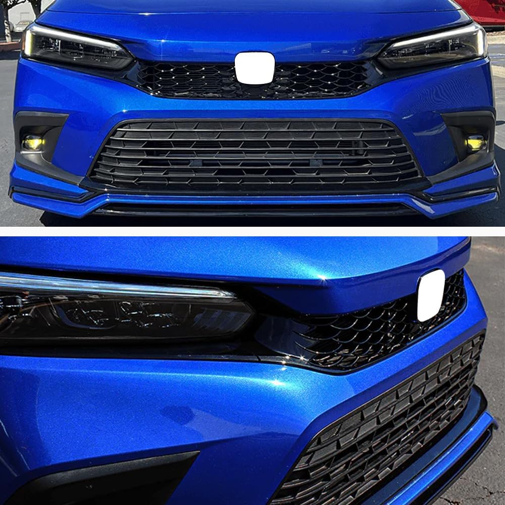 Gloss Black Front Grille Compatible with 2022–2025 Honda Civic 11th Gen Sedan Upper Hood Grille, Front Bumper Grille Cover Replacement (Si Style)