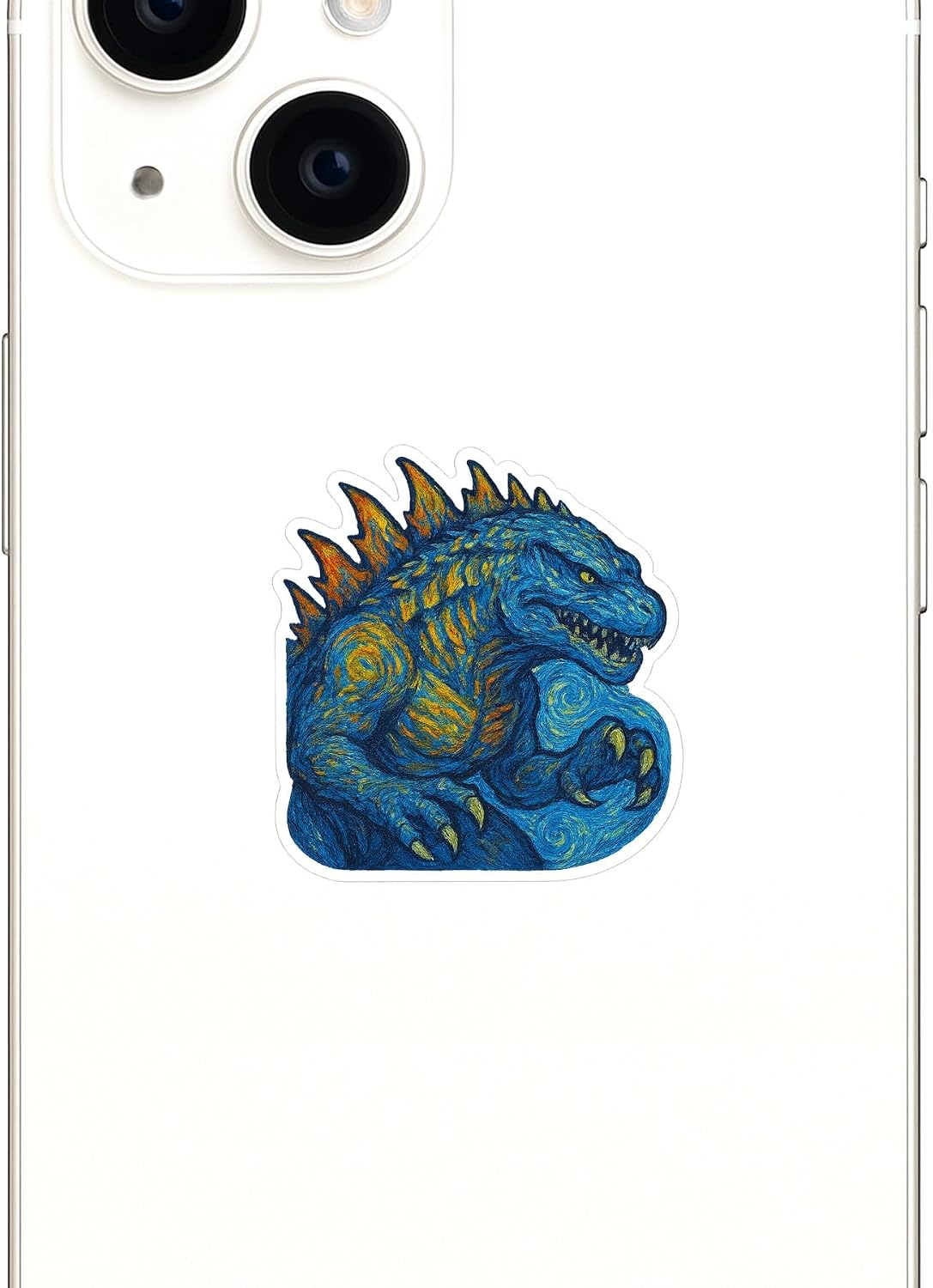 (3 Pack) Post-Impressionist Gogh Style Zilla 1998 Godzilla Sticker (3" x 3")