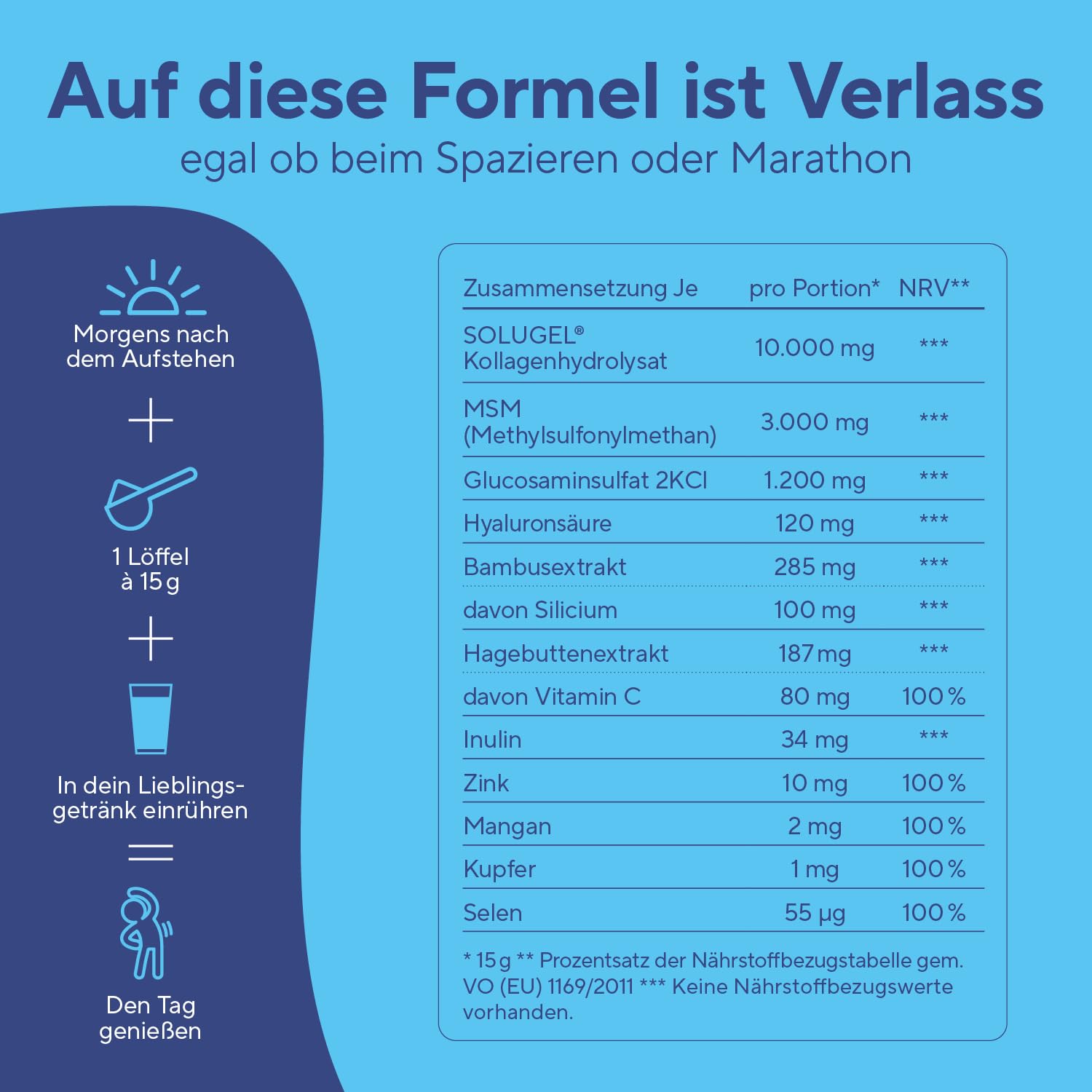 Chondro Balance Gelenk Komplex Pulver – 10.000 mg SOLUGEL® Kollagen, 3.000 mg MSM, Glucosamin & Hyaluronsäure – 450 g für 30 Tage – True Nature
