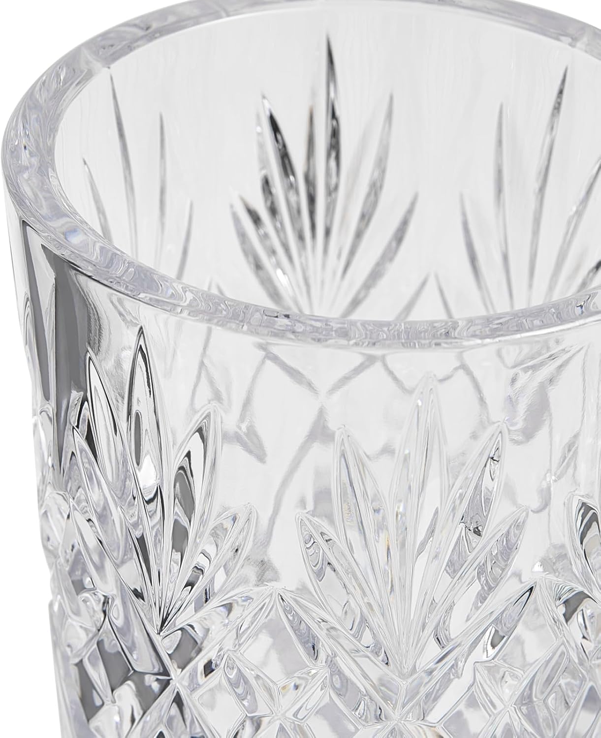 Royal Doulton Highgate Crystal Glass Flower Vase, Diamond Pattern, 25 cm Tall