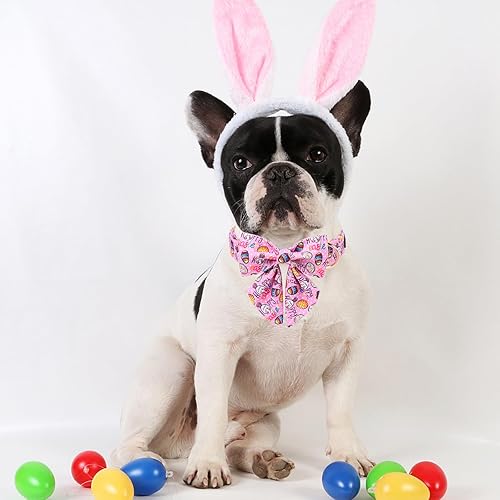 Miniatura 5 de ARING PET Collar de verano para perro, lindo collar de perro con corbatín marinero, collares ajustables de algodón para perros con hebilla de metal