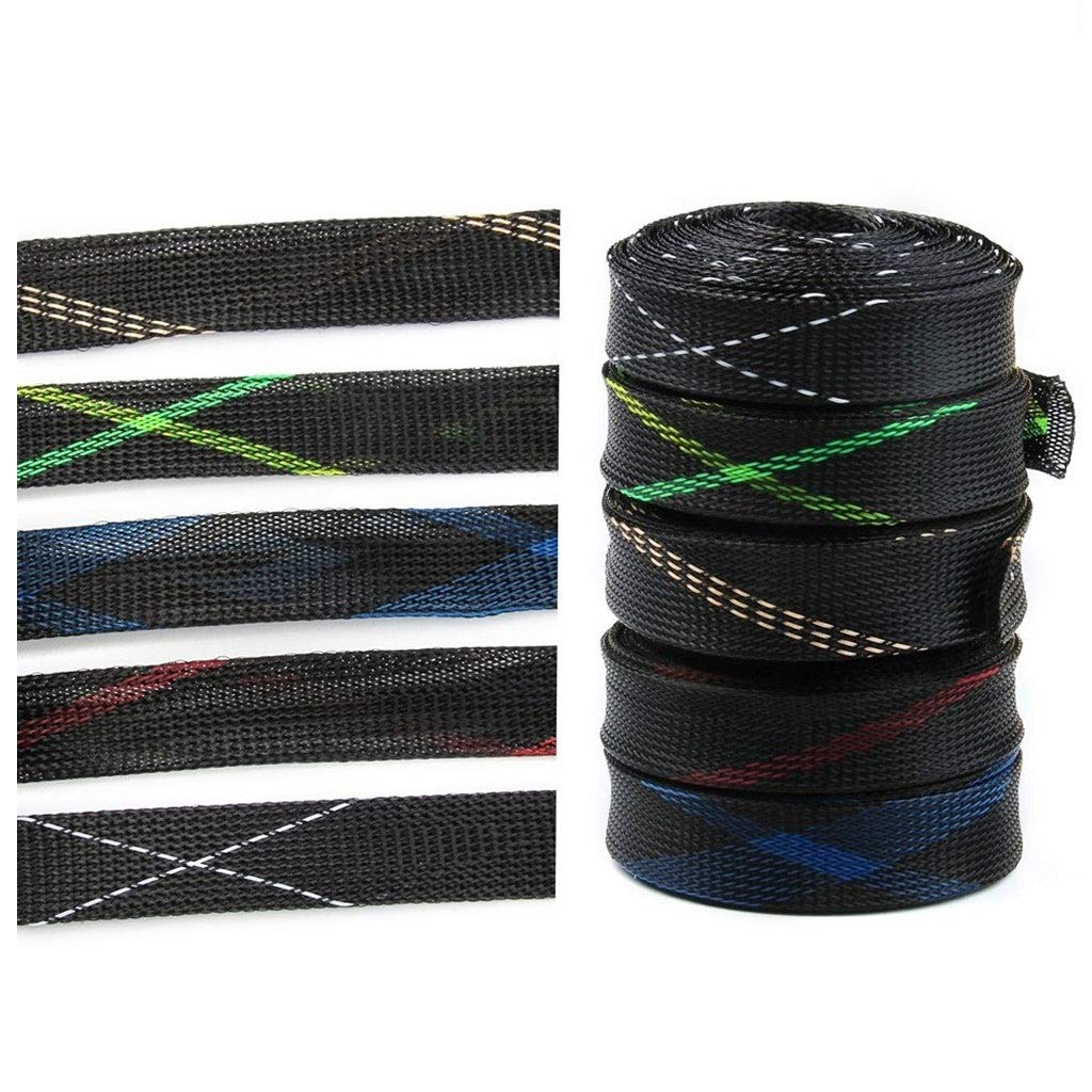 Fundas para empalmes de cables, Manguito for prensaestopas, manguito trenzado de 5 m, 10 y 50, con revestimiento aislante nailon PET mm diámetro(50M)