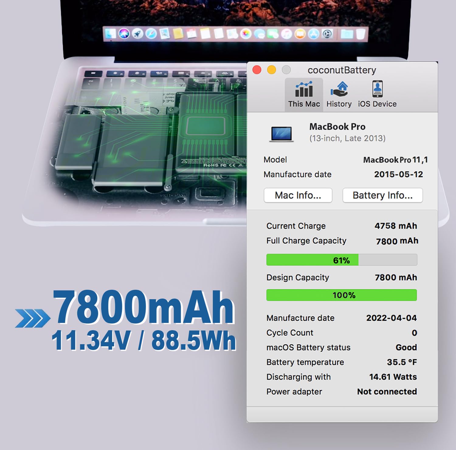 Amazon.co.jp: A1502 MacBook pro バッテリー 【PSE認証済み】高