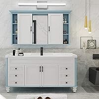 Vista 7 de Temgin Bathroom Lights Over Mirror 24Inch LED Vanity Lights Bar 14W Modern Light Fixture for Bathroom Chrome Cool White 6000K