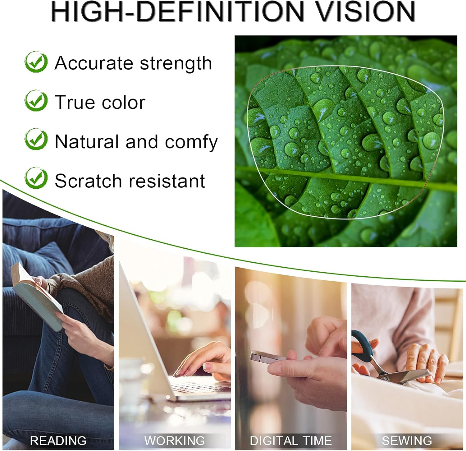 AEZUNI Large Square Reading Glasses Women Trendy Readers 1.0 1.5 2.0 2.5 3.0 3.5 (Black, 1.50) - Image 3