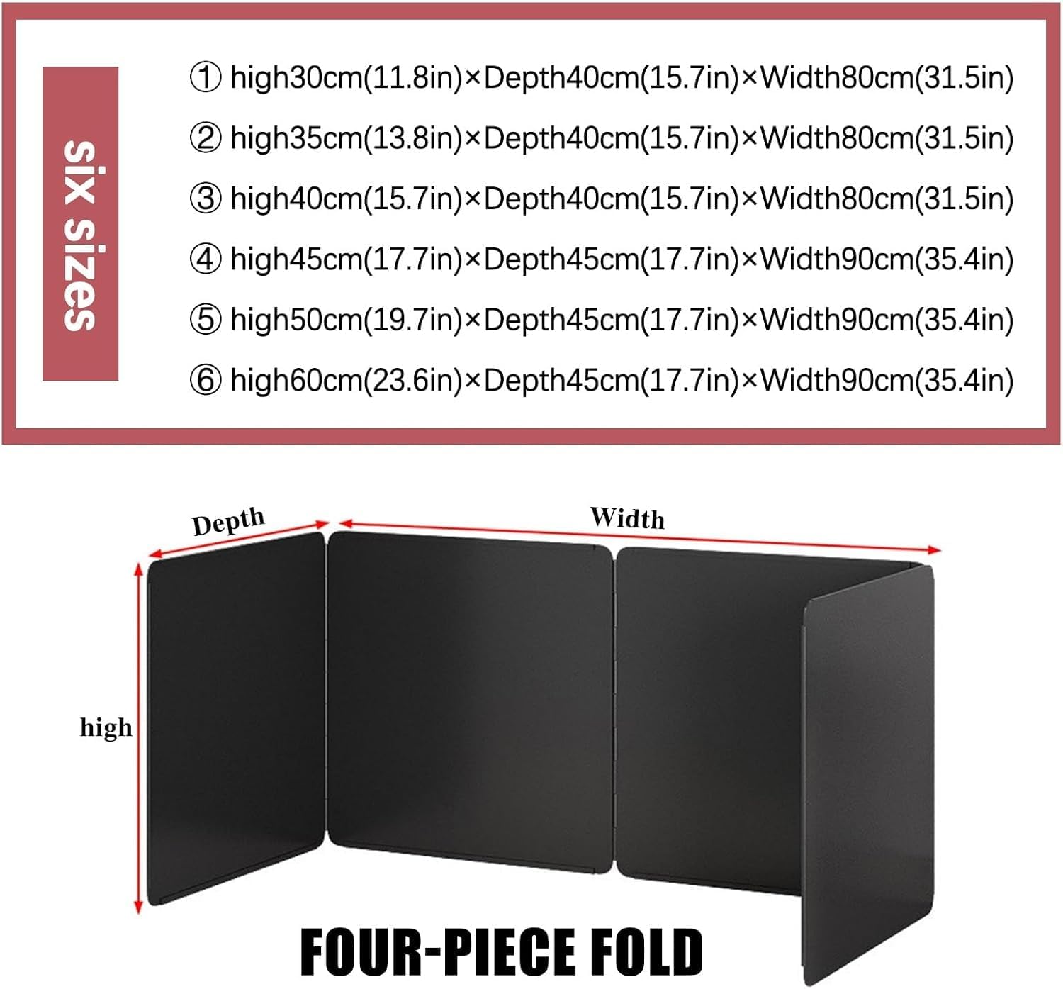Oil Proof Splatter Guard, Foldable Baffle for Frying, Stove Heat Insulation Sheet, 4 Sided Grease Protection for Cooking