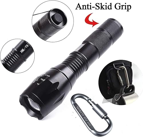 Miniatura 5 de Uoline Linterna LED táctica portátil con 5 modos, potente linterna táctica más brillante de alta potencia, linterna de mano de emergencia