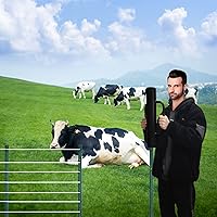 Vista 6 de Gtongoko Poste en T de 12 libras con asas, poste de valla resistente, para postes en T, canal U, poste de metal y poste de señal, herramienta