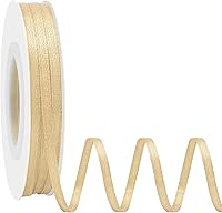 Vista 46 de Cinta de satén rosa polvoriento de doble cara, 3/8 pulgadas x 50 yardas, cintas de poliéster rosa polvoriento para envolver regalos, cinta de tela