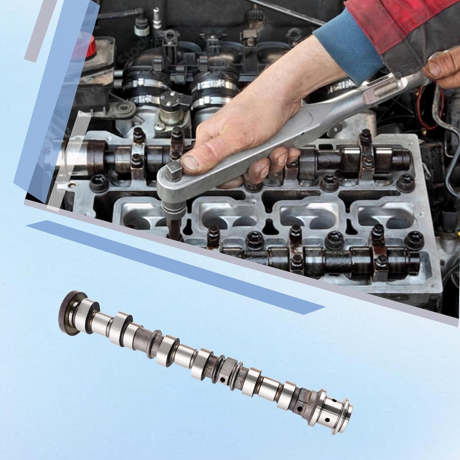 Right Side Intake Camshaft 5184380AG Compatible with Jeep/Chrysler/Dodge/RAM Vehicles with 3.6L Engine V6 Models Replaces 05184380AH, 5184380AE, 5184380AF, 5184380AD