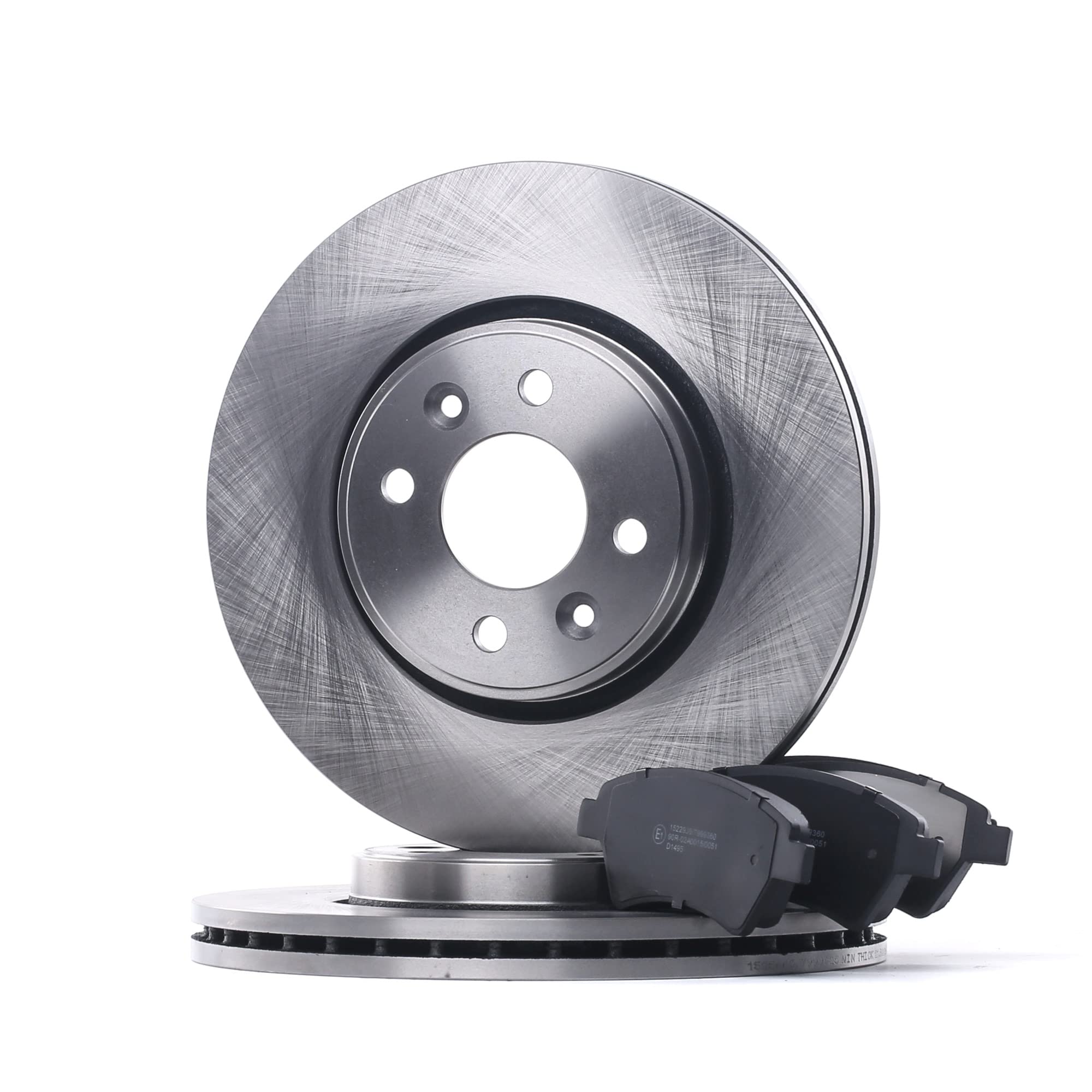 RIDEX 3405B0872 Juego para eje Kit de discos de freno y pastillas Delantero sin tornillos Compatible con RENAULT Megane 2 Ranchera familiar KM0/1