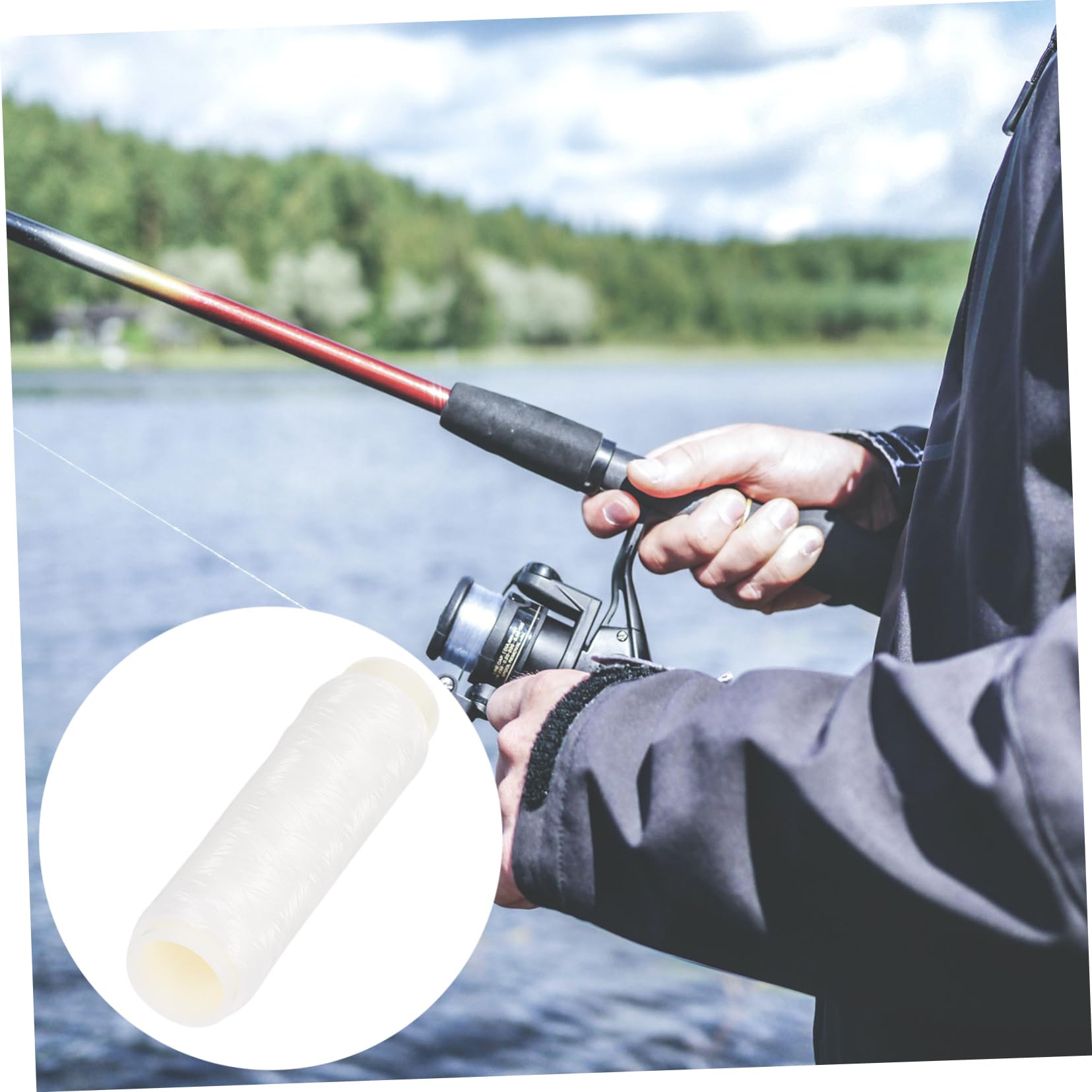 Mikikit 3 Rolls Elastic Fishing Thread Durable Nylon Fishing Line for Freshwater Saltwater Angling High Density Wear Resistant Design