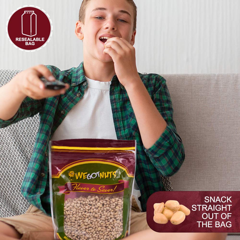 Raw Whole & Natural Pine Nuts 2 Lbs (32oz)– Premium Quality Fresh Kosher Pine Nuts By We Got Nuts - Natural & Healthy Snack – Great For Cooking, Pesto, Salads & More