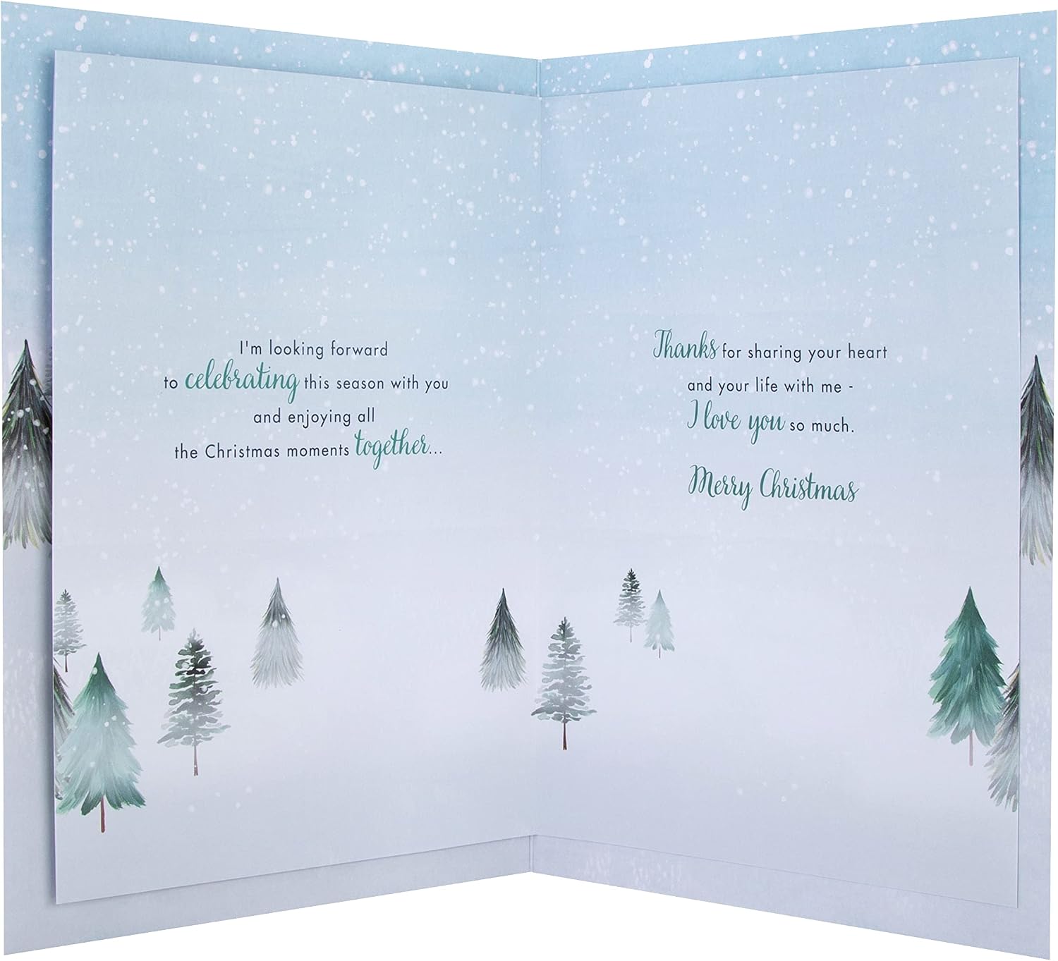 Hallmark Boxed Christmas Card for Girlfriend - Classic Winter Scene with Tree Design