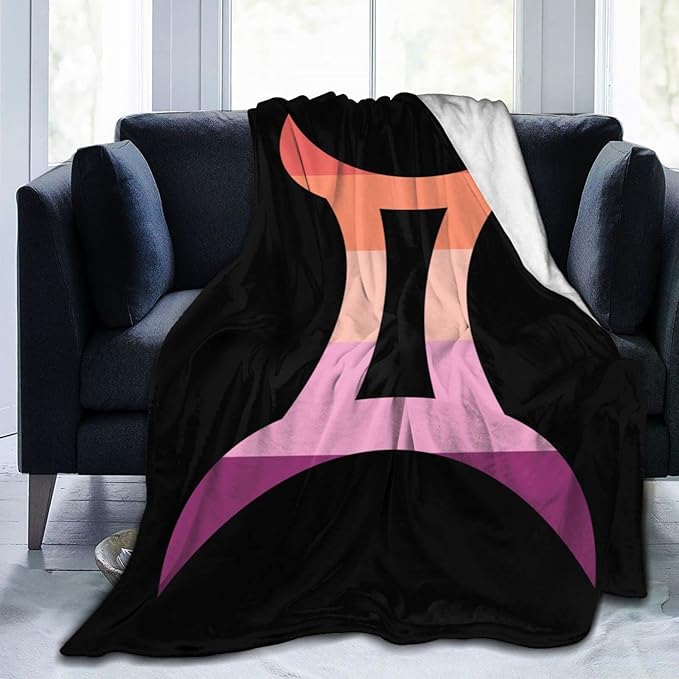 Zodiac Sign Gemini Symbol Throw Blanket 50