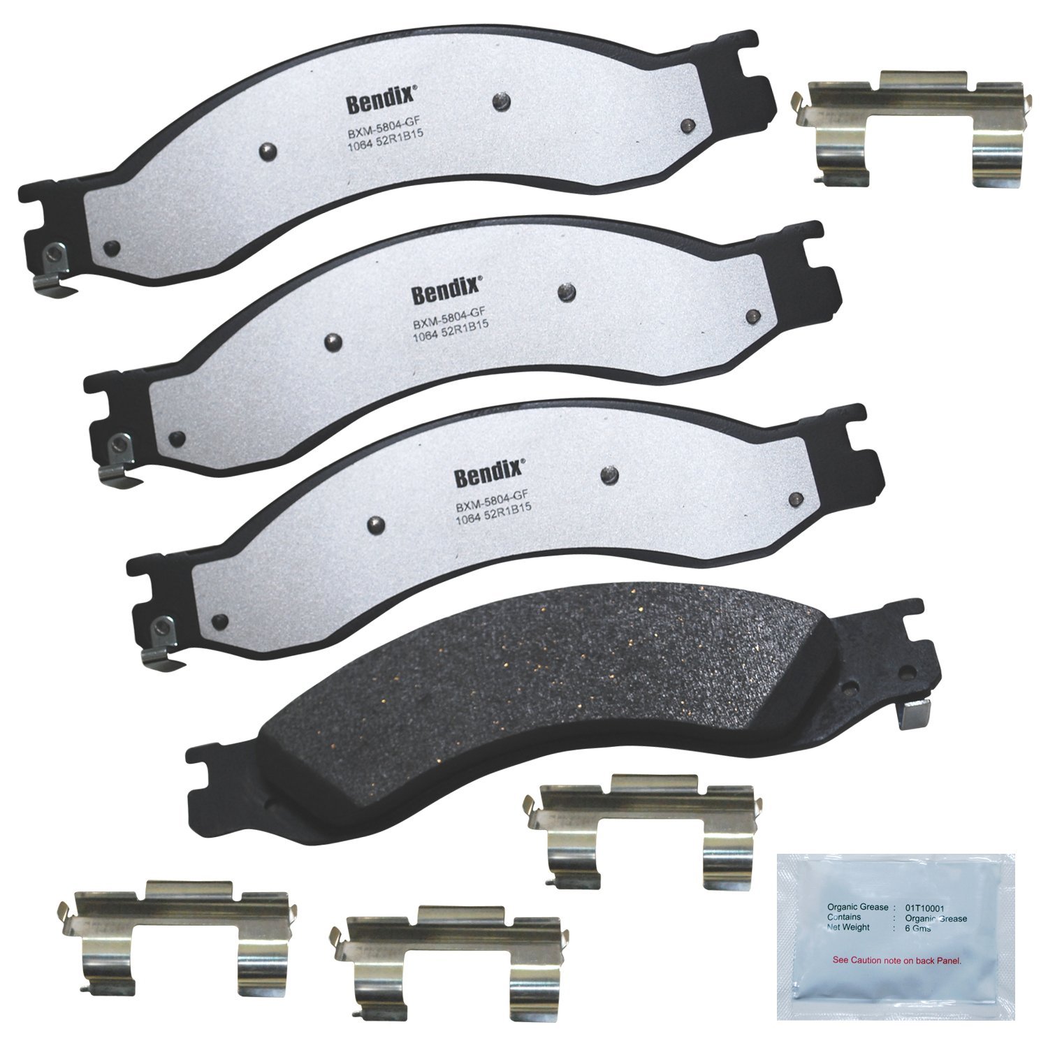 Bendix Fleet Metlok MKD1064FM Semi-Metallic Rear Brake Pads for Chevrolet C4500 Kodiak 2009-2003, C5500 Kodiak 2009-2003, GMC C4500 Topkick 2009-2003, C5500 Topkick 2009-2003