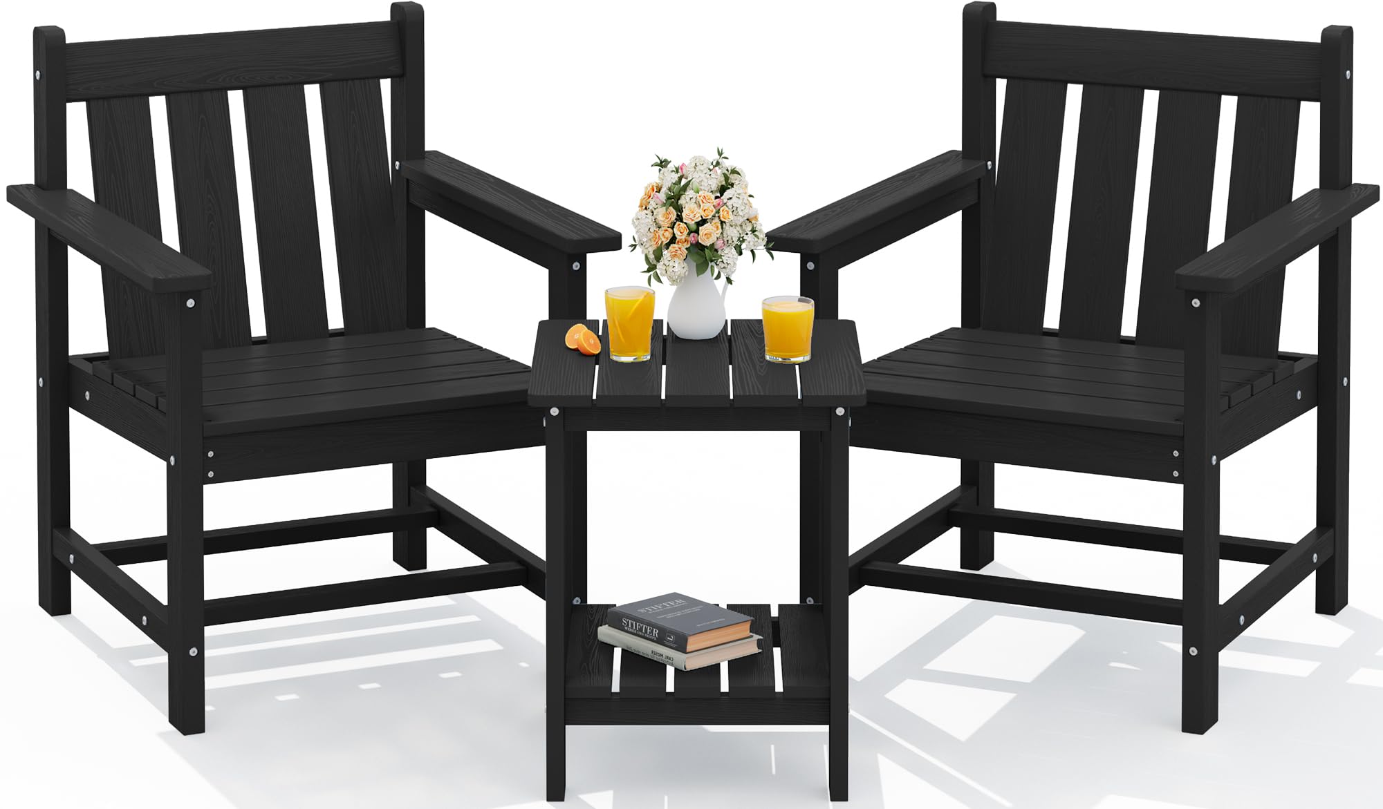 SERWALL 3 Pieces Patio Bistro Set
