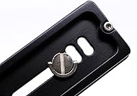 Vista 4 de PU-100 Placa QR universal de liberación rápida de 3.937 in con tornillo de anillo en D para trípode monopie bola cabeza DSLR cámara, compatible