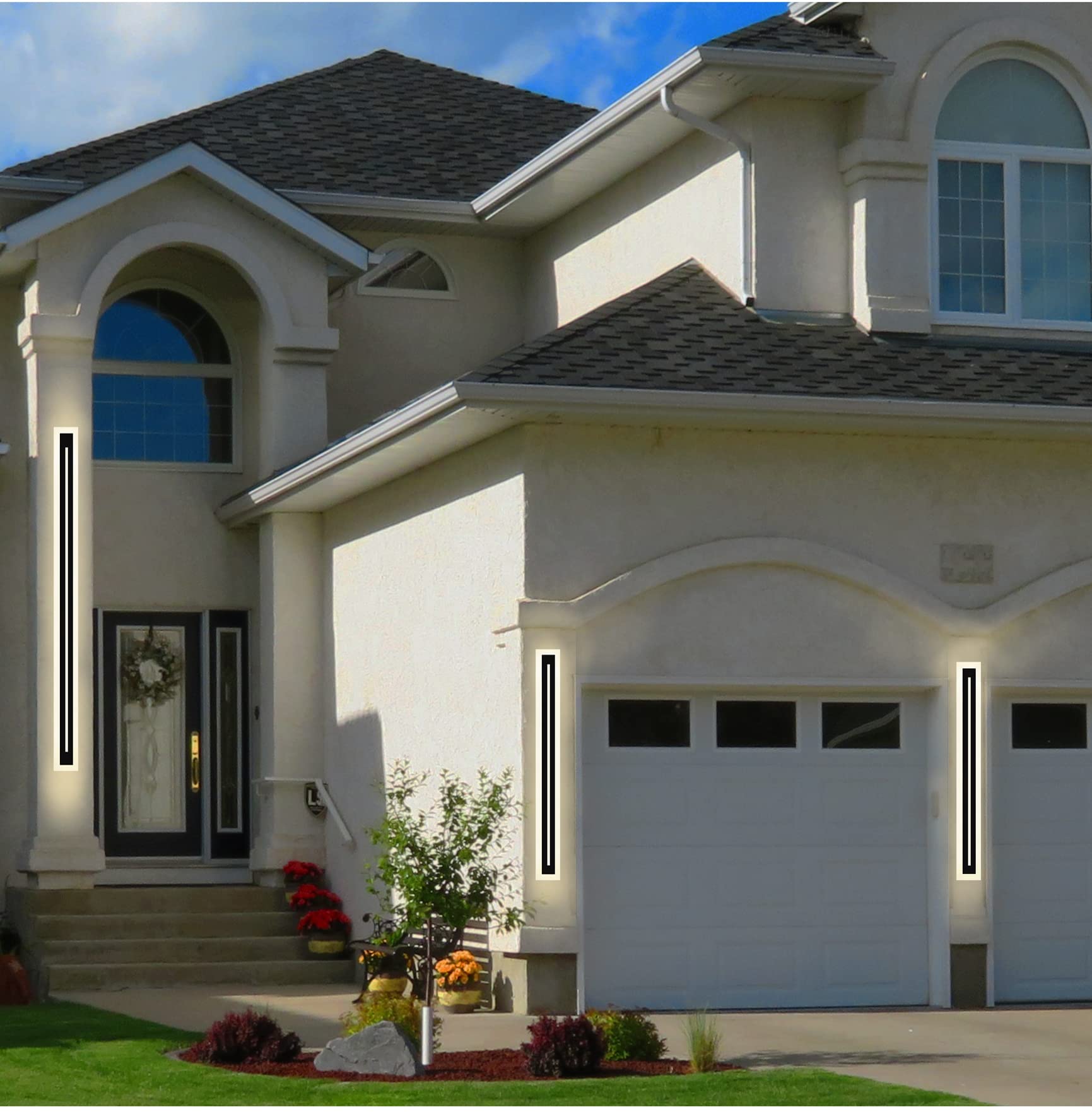 ACGOOD Modern Outdoor Wall Lights, LED 47W Long Strip Lighting, 47.1IN Acrylic Wall Sconce Light, Wall Mount Exterior Light Fixture Suitable for Porch Lights Outdoor Wall, Living Room, Bedroom, Patio