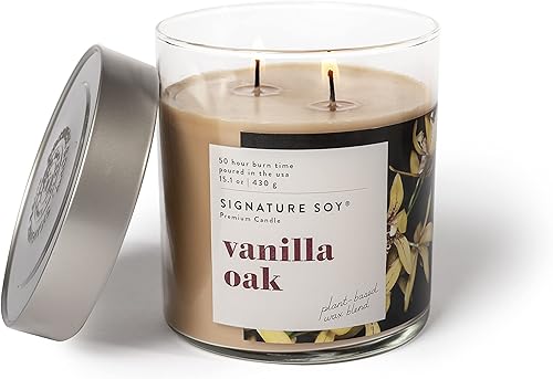 Miniatura 3 de Vela perfumada de roble vainilla con tapa