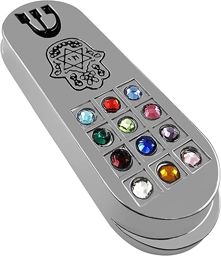 Miniatura 3 de TALISMAN4U Protección CAR MEZUZAH con viajeros Pergamino de oración Hamsa Hoshen Mezuza de Israel Jerusalén Arte Judaica Regalo