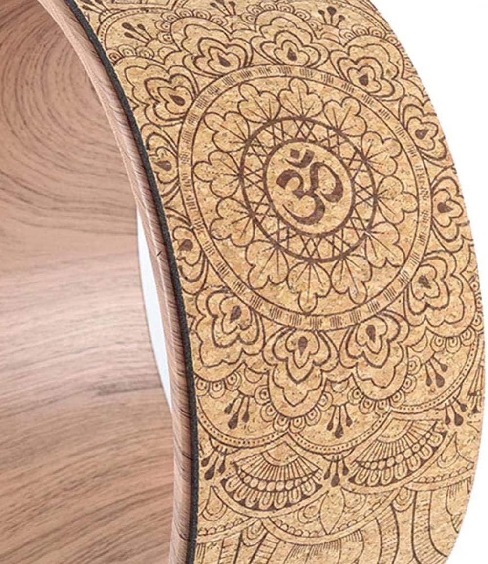 Yoga Wheel Cork Massage Wheel Pilates Yoga Circle Roller for Stretching Inner Wooden Yoga Wheel