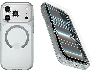 OtterBox iPhone 18 Pro & iPhone 17 Pro (Only) Bundle: Symmetry Clear Series+ Case & Screen Protector - Clear - Snaps to MagSafe - Ultra-Sleek - Raised Edges Protect Camera & Screen - Non-Retail