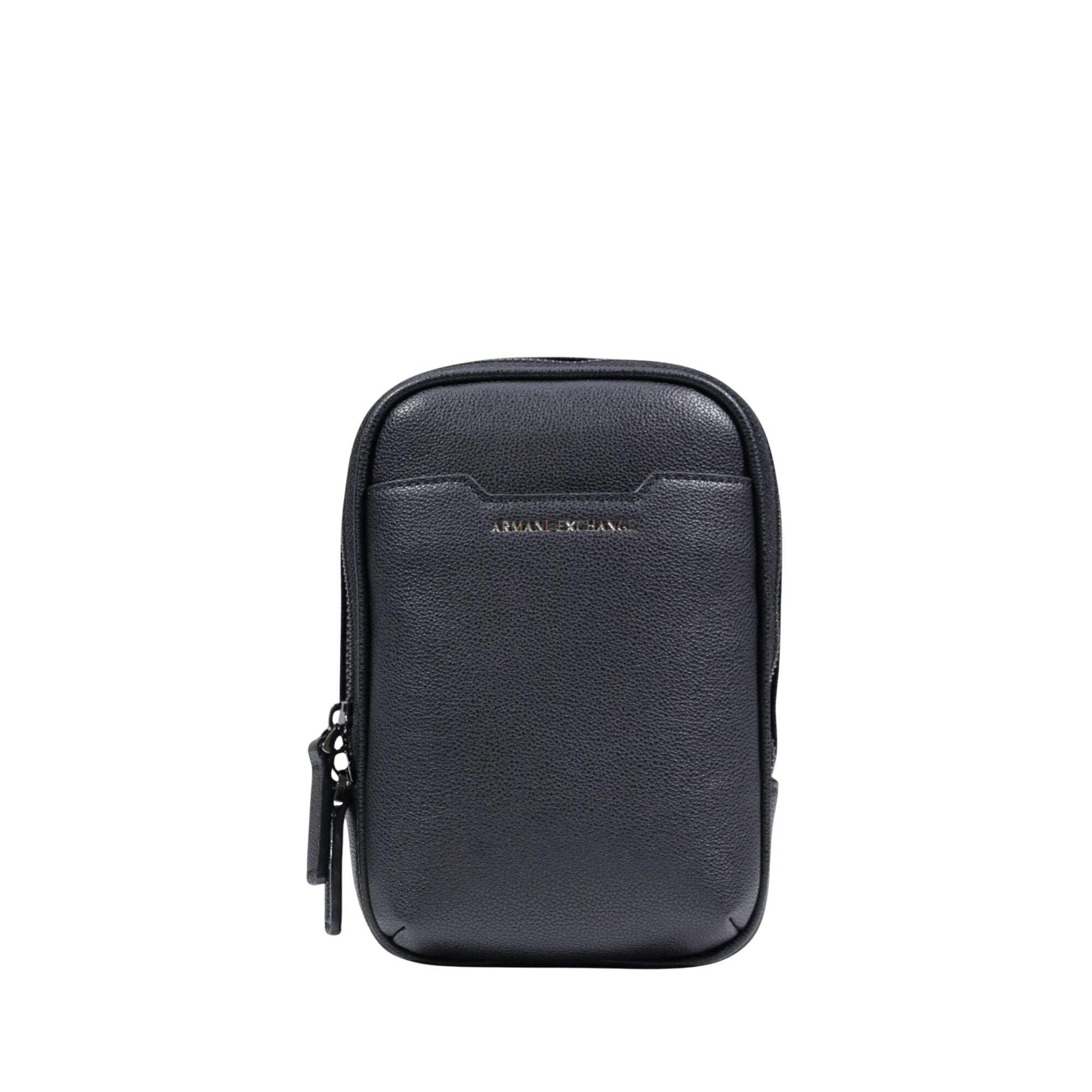 Armani Exchange Men's Black Cross Body Messenger, One Size, Alex Sling Bag